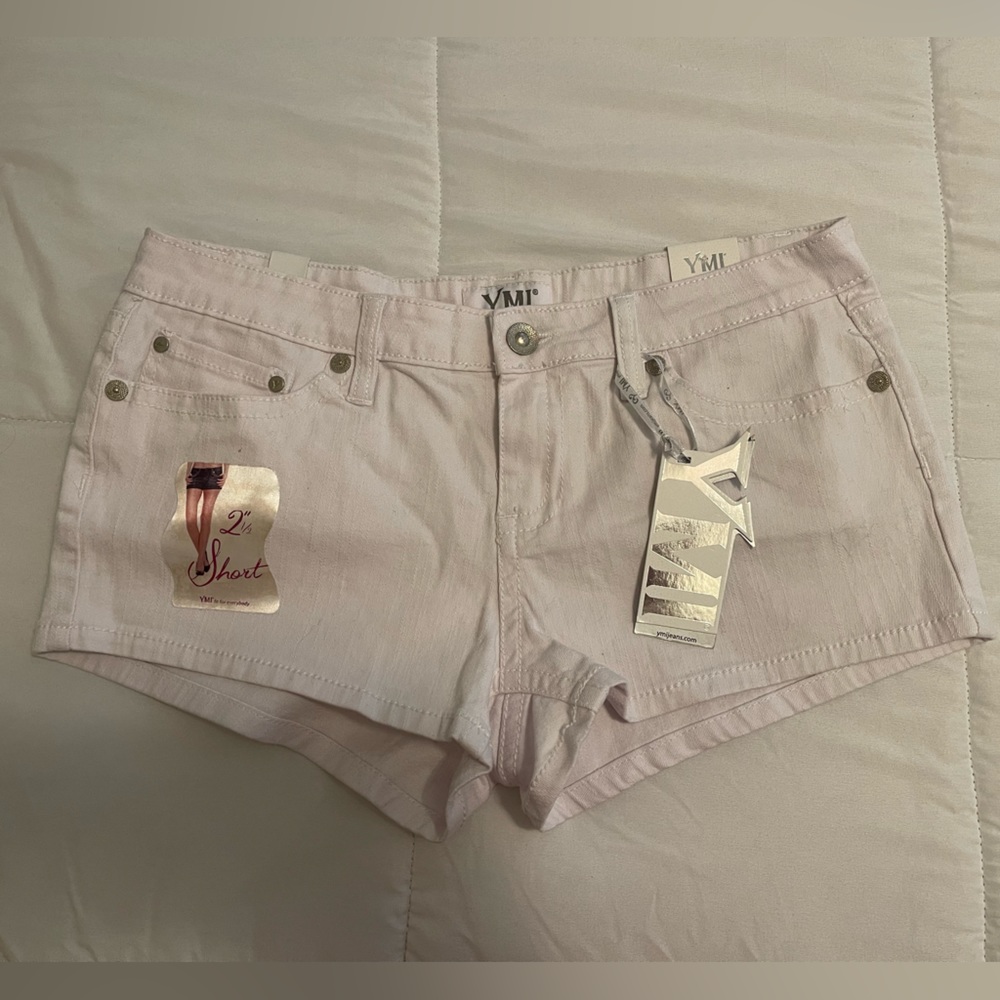 White Jean Shorts